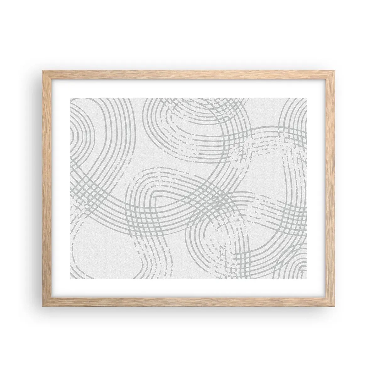 Poster in cornice rovere chiaro - Non vi è una via diritta - 50x40 cm