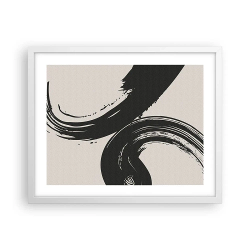 Poster in cornice bianca - Energico e circolare - 50x40 cm