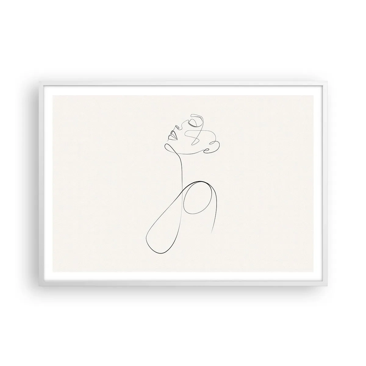 Poster in cornice bianca - Avvolta nei sogni - 100x70 cm