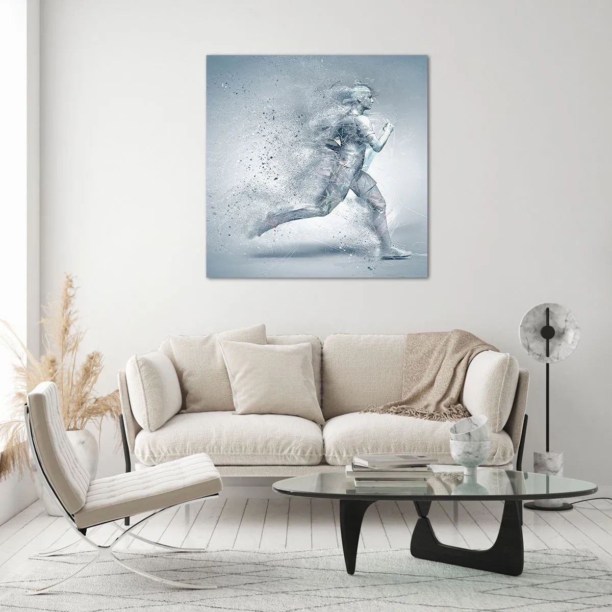 Quadro su vetro - Energia pura come un cristallo - 70x70 cm