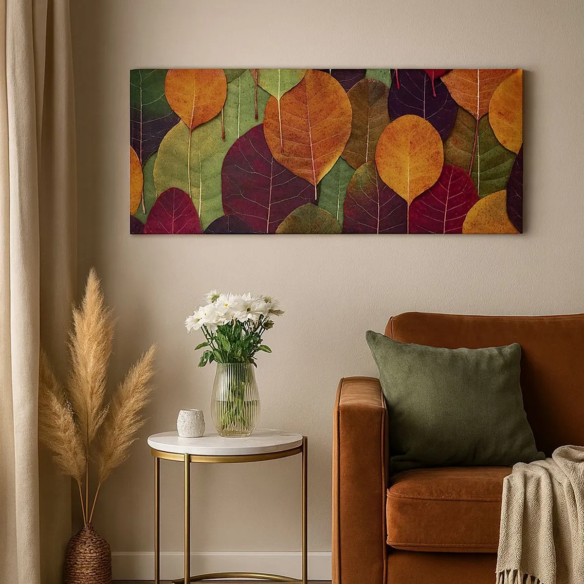 Quadro su tela - Stampe su Tela - Mosaico autunnale - 100x40 cm