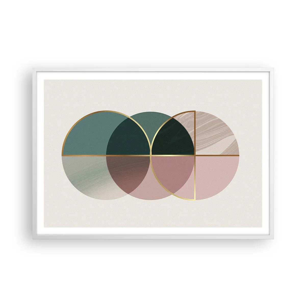 Poster in cornice bianca - Un cerchio dietro l'altro... - 100x70 cm