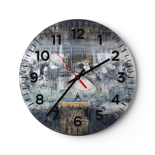 Orologio da parete - Orologio in Vetro - Talvolta è facile, talvolta è difficile - 40x40 cm