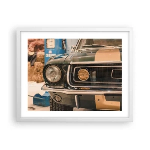 Poster in cornice bianca - Incontro con la leggenda - 50x40 cm