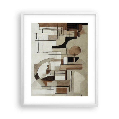 Poster in cornice bianca - Paesaggio urbano 2.0 - 40x50 cm