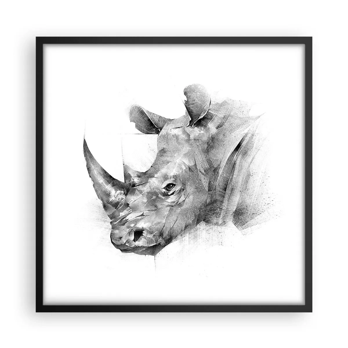 Poster in cornice nera - Ritratto africano - 50x50 cm