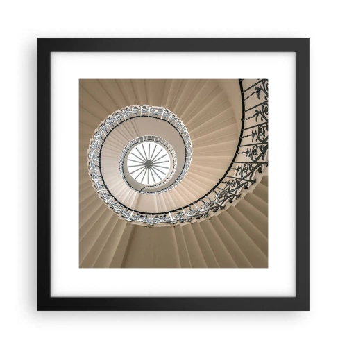 Poster in cornice nera - Al centro della chiocciola - 30x30 cm