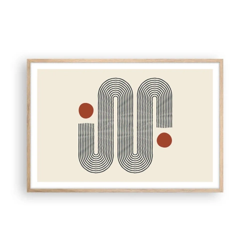 Poster in cornice rovere chiaro - Dall'inizio alla fine - 91x61 cm