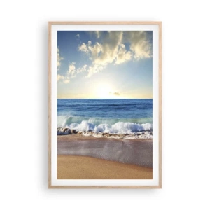 Poster in cornice rovere chiaro - Insieme movimento e immobilità - 61x91 cm