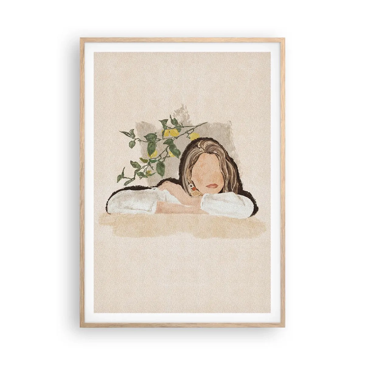 Poster in cornice rovere chiaro - Bellezza del sud - 70x100 cm