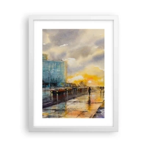Poster in cornice bianca - Vita sulla costa - 30x40 cm