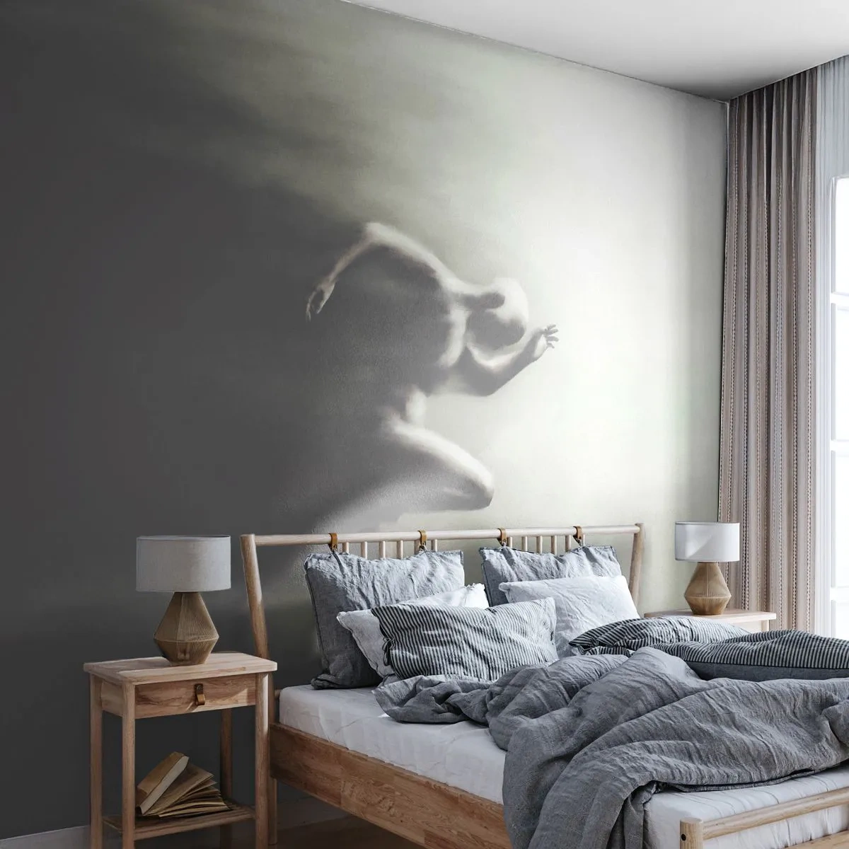 Fotomurali Premium Canvas - Inarrestabile - Sport, Corsa, Buio - 400x280 cm