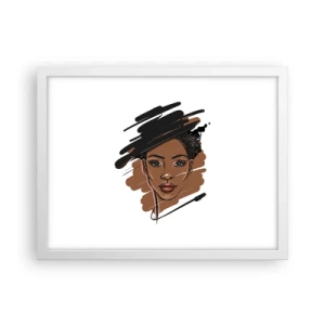 Poster in cornice bianca - Dolce come la cioccolata - 40x30 cm