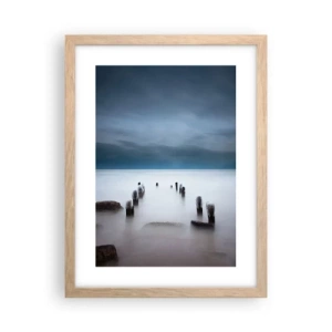 Poster in cornice rovere chiaro - Lago pensieroso - 30x40 cm