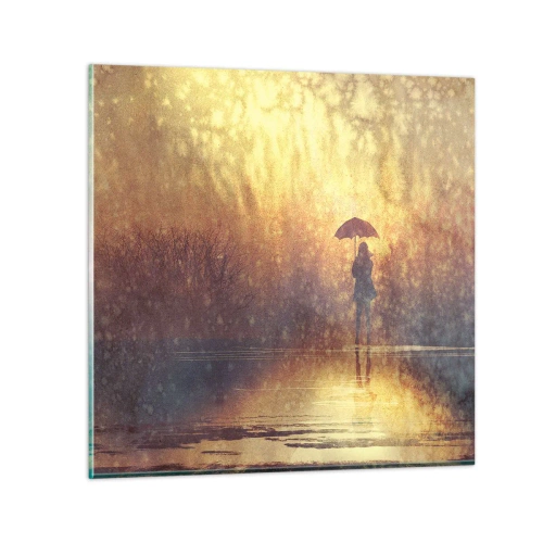 Quadro su vetro - Sento che qualcuno mi guarda - 70x70 cm