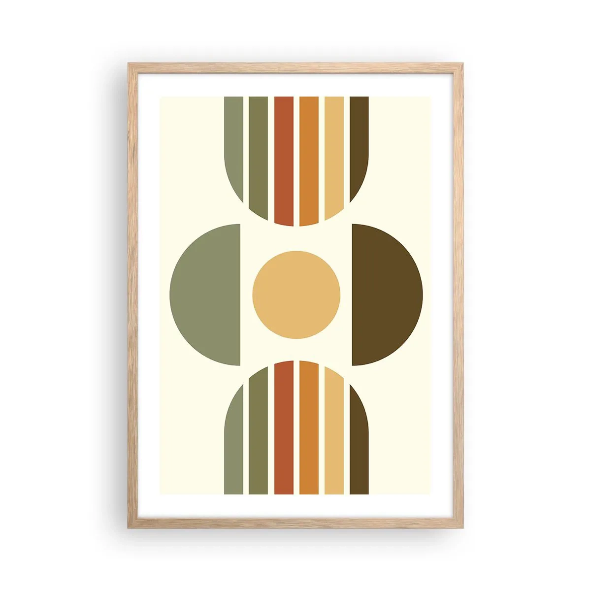 Poster in cornice rovere chiaro - Nei colori della terra - 50x70 cm