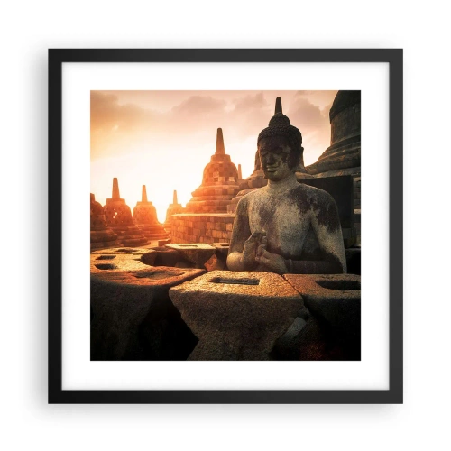 Poster in cornice nera - La pagoda della grande saggezza - 40x40 cm