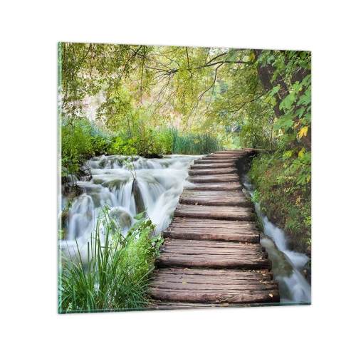 Quadro su vetro - Acqua per niente tranquilla - 40x40 cm