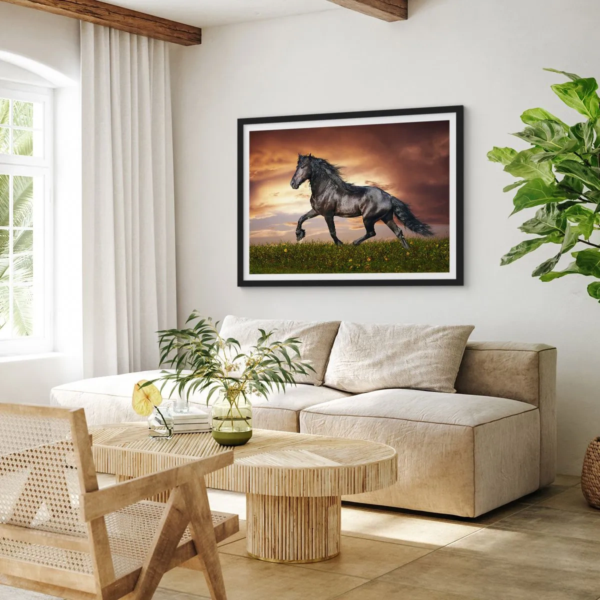 Poster in cornice nera - Il principe nero - 50x40 cm