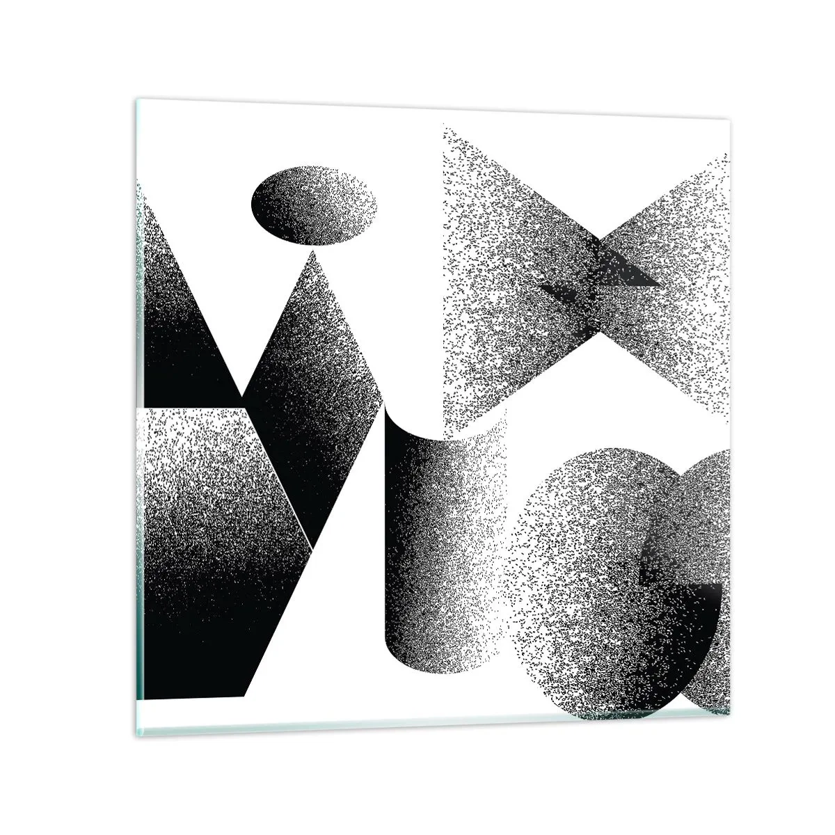 Quadro su vetro - Angoli e ovali - 60x60 cm