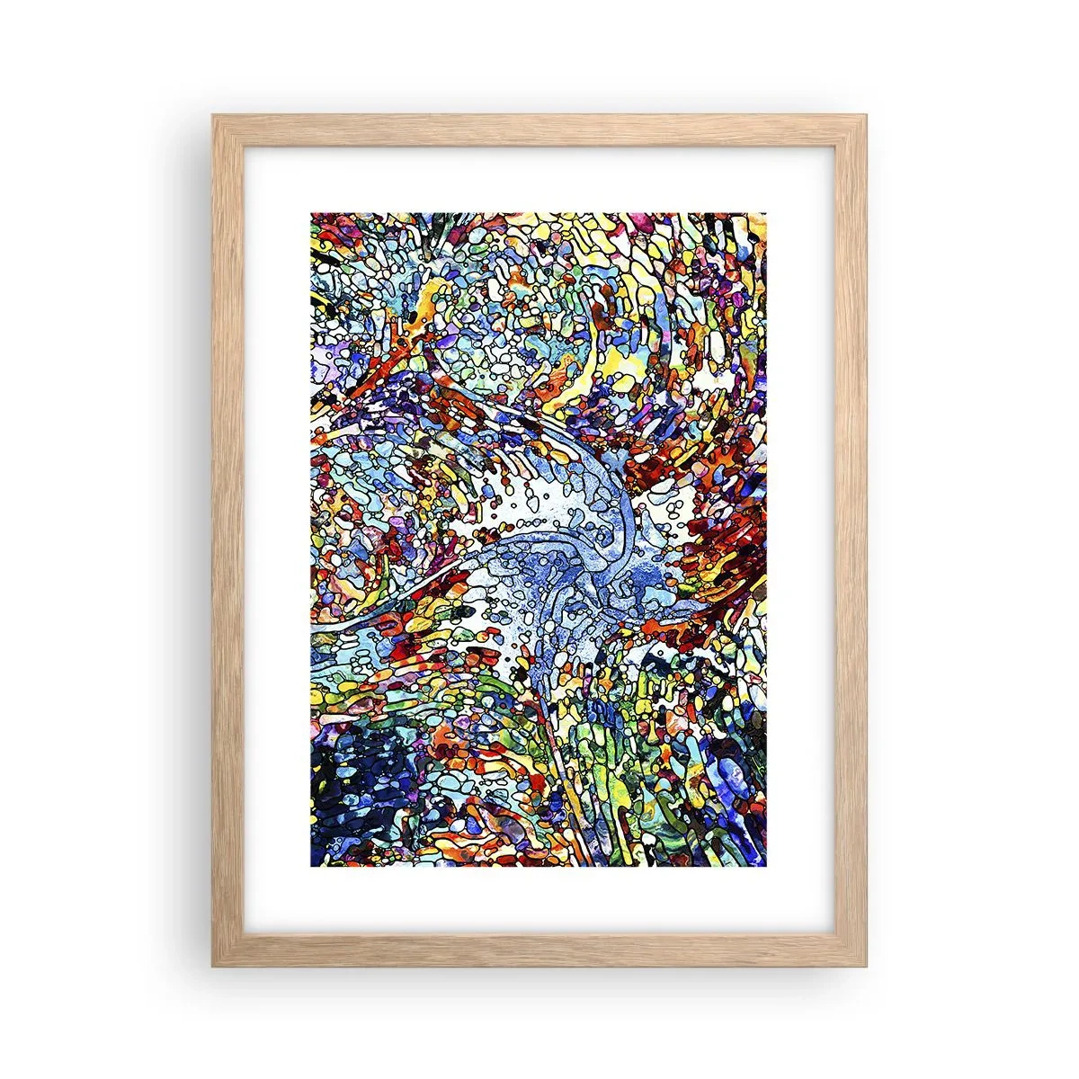 Poster in cornice rovere chiaro - Vetrate a gocce - 30x40 cm