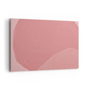 Quadro su tela - Stampe su Tela - Delicata astrazione nei toni del rosa, forme organiche e minimalismo - 120x80cm - Composizione organica in rosa - Decorazione murale moderna per soggiorno e camera da letto ARTTOR