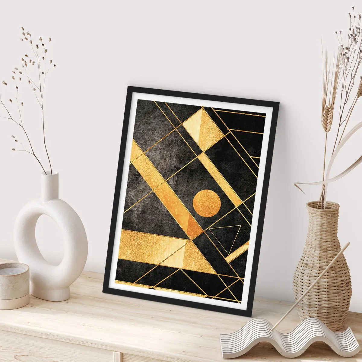 Poster in cornice nera - Sole del deserto - 70x100 cm