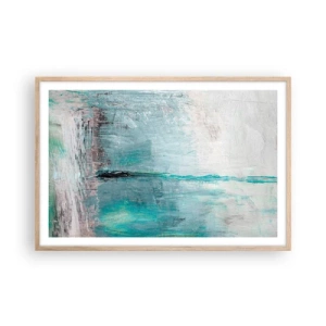 Poster in cornice rovere chiaro - Orizzonte nel blu - 91x61 cm