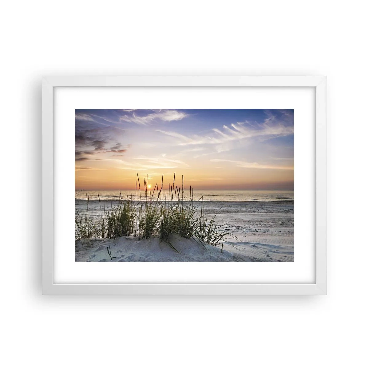 Poster in cornice bianca - Guarda, pensa, senti - 40x30 cm