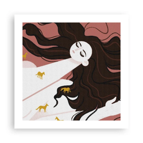 Poster - Il sogno del cavallo d'oro - 50x50 cm