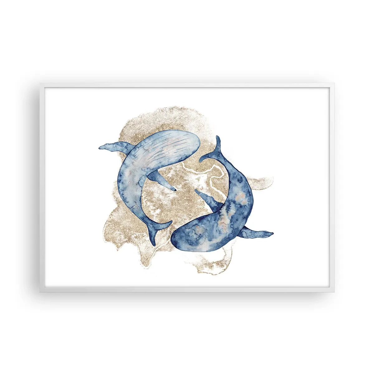 Poster in cornice bianca - Amicizia o amore? - 100x70 cm