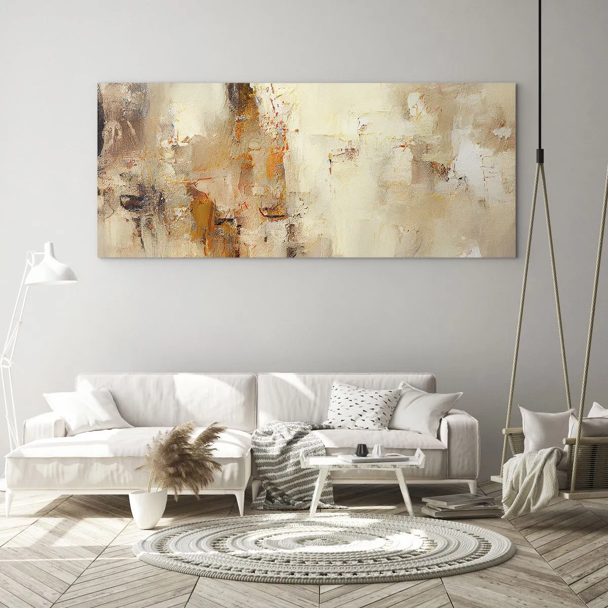 Quadro su vetro - L'anima dell'ambra - 100x40 cm