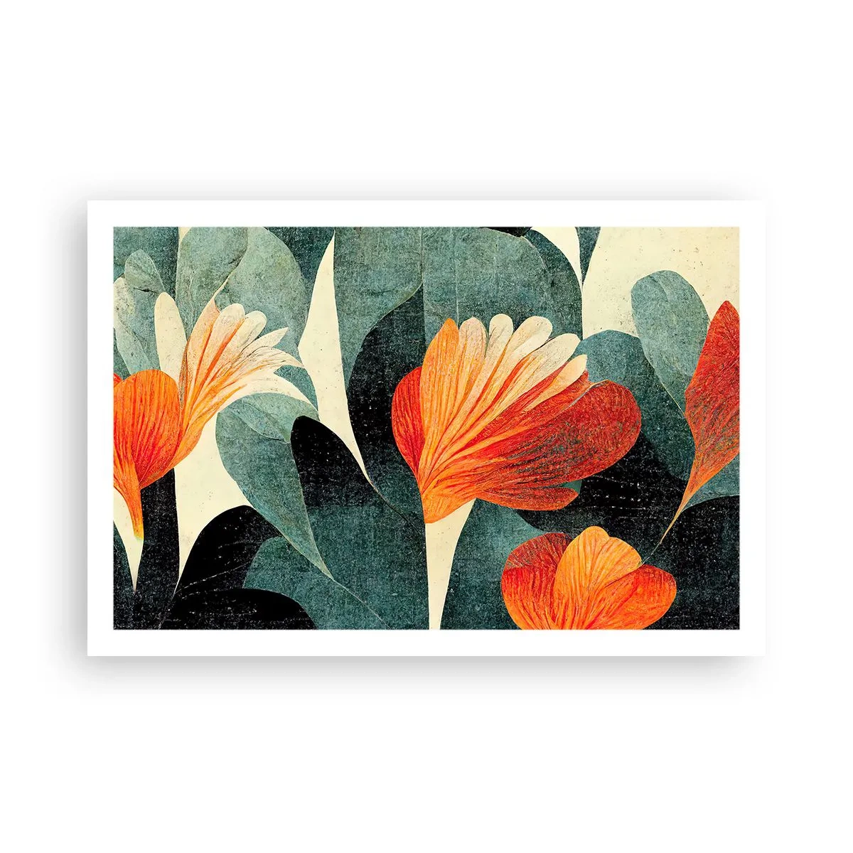 Poster - Caldo dei tropici e fresco del verde - 91x61 cm