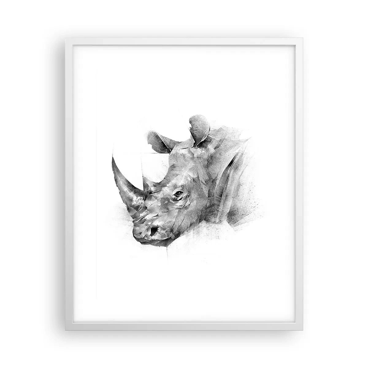 Poster in cornice bianca - Ritratto africano - 40x50 cm