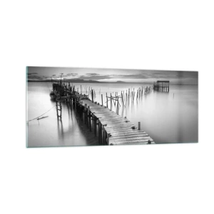 Quadro su vetro - La pace della riva dimenticata - 100x40 cm