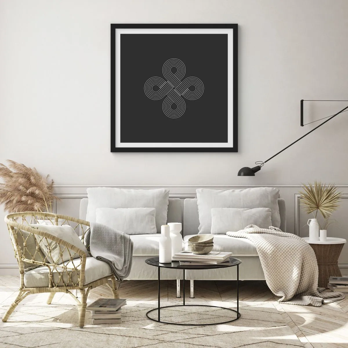 Poster in cornice nera - Nello spirito celtico - 30x30 cm