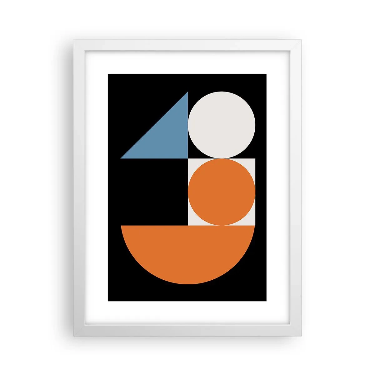 Poster in cornice bianca - Composizione di figure - 30x40 cm