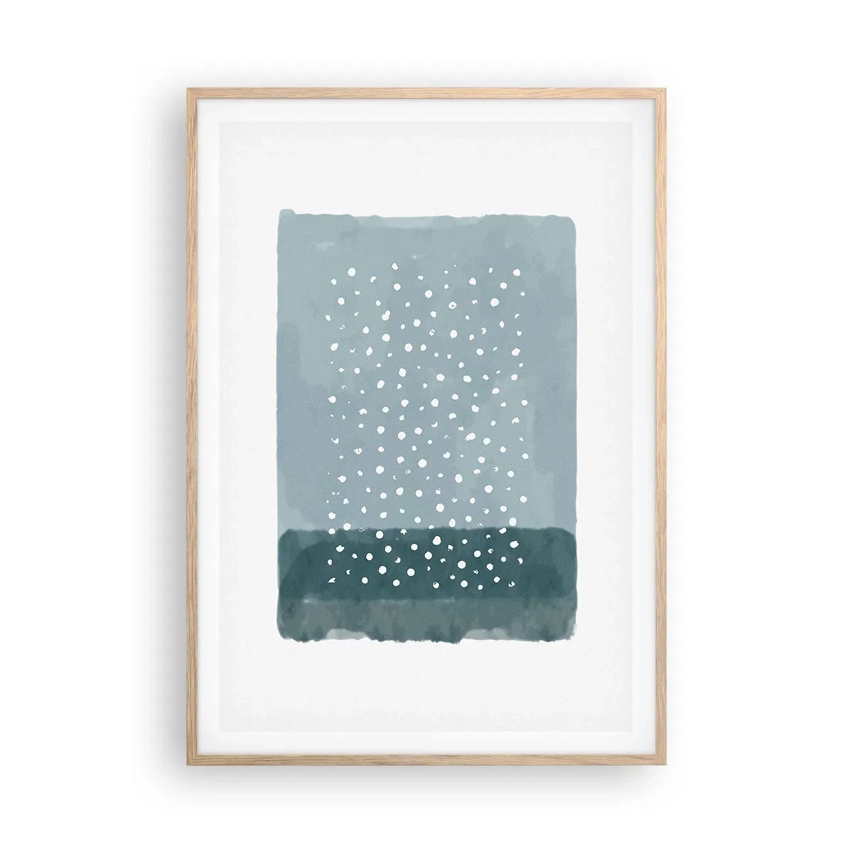 Poster in cornice rovere chiaro - Spuntate nel blu - 70x100 cm