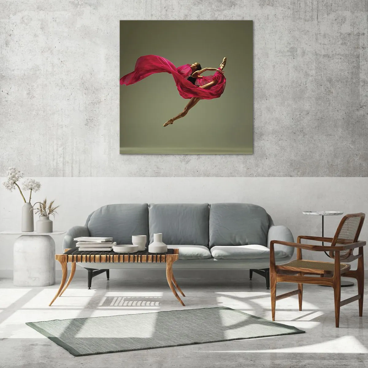 Quadro su vetro - Fiamma danzante - 50x50 cm