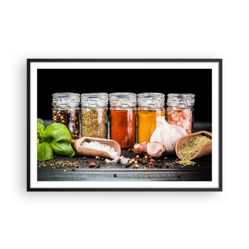 Poster in cornice nera - Perché la vita abbia sapore - 91x61 cm