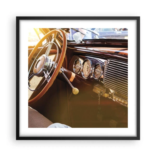 Poster in cornice nera - Un soffio di lusso dal passato - 50x50 cm