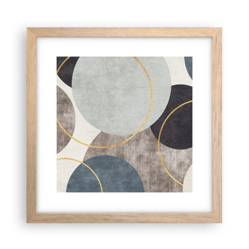 Poster in cornice rovere chiaro - Un cerchio dietro l'altro - 30x30 cm
