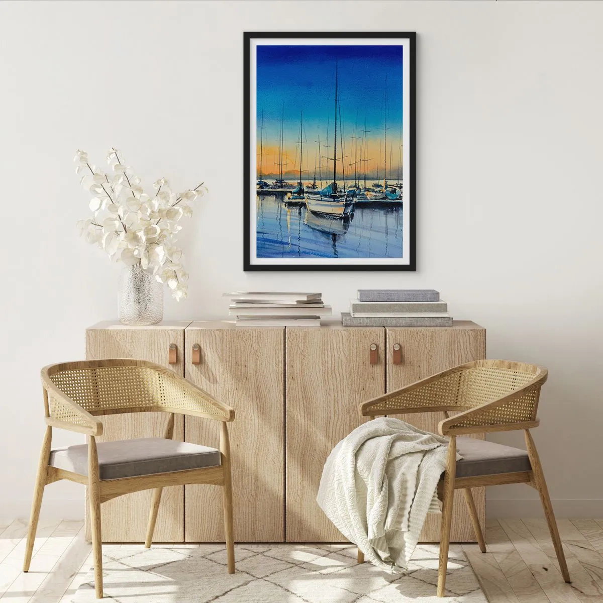 Poster in cornice nera - La fine di una buona giornata - 61x91 cm