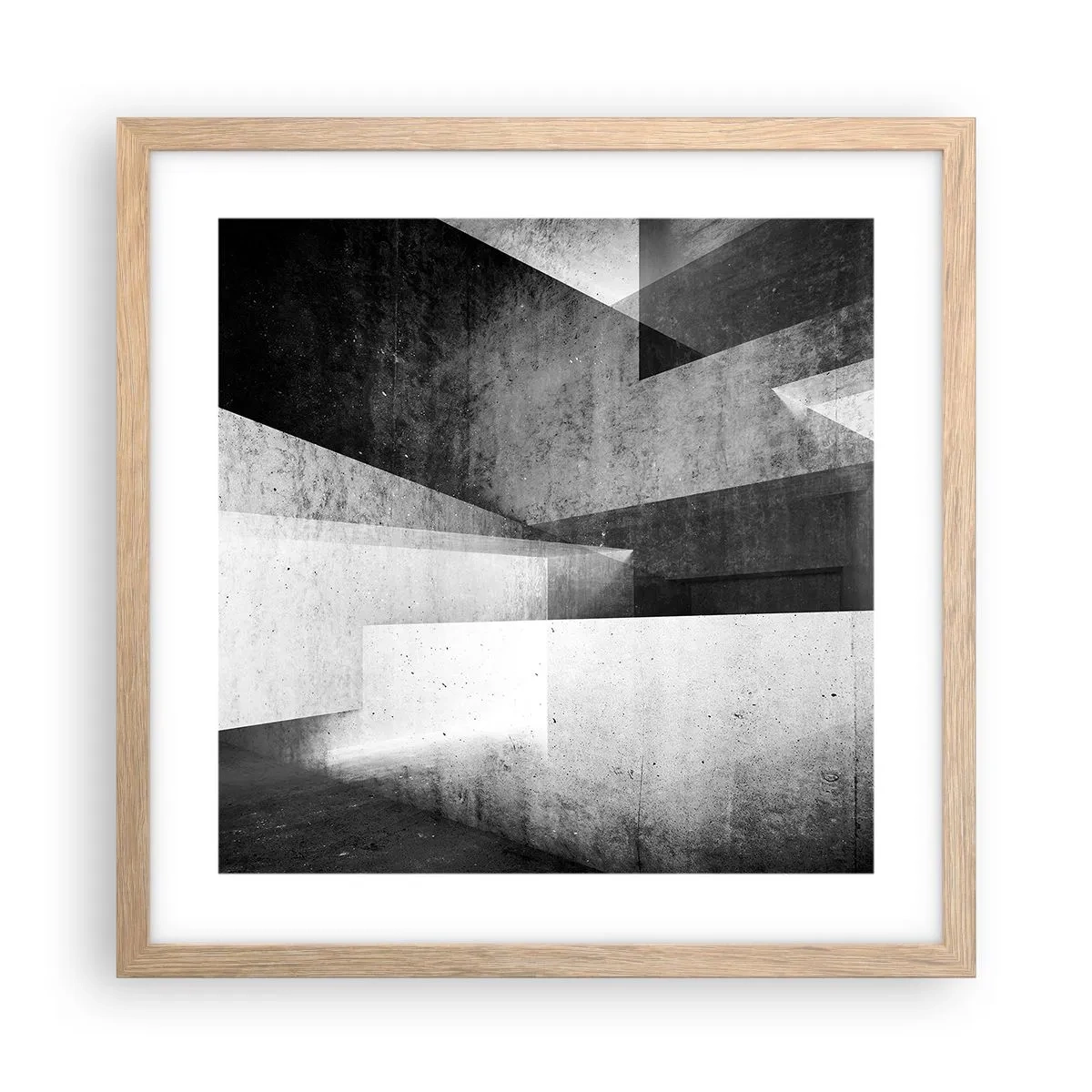 Poster in cornice rovere chiaro - La struttura dello spazio - 40x40 cm