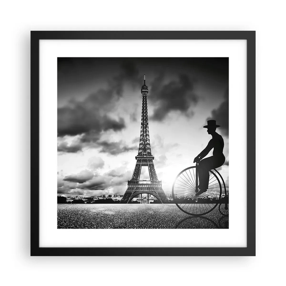 Poster in cornice nera - Nostalgia della Belle Epoque - 40x40 cm