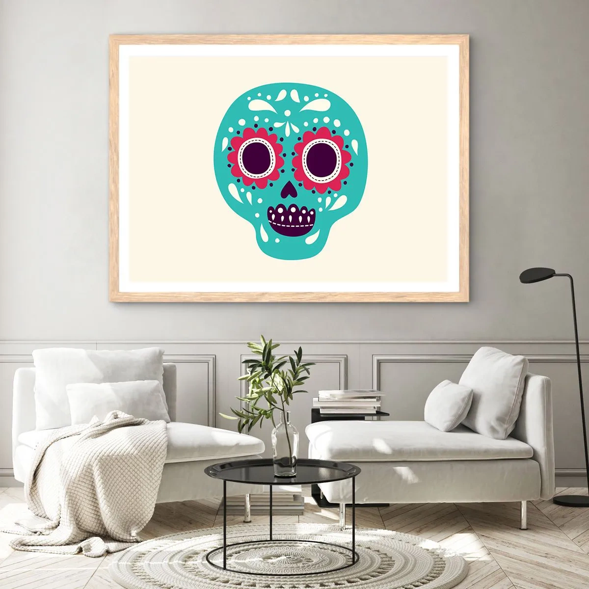 Poster in cornice rovere chiaro - Vita: un gioco fino alla morte - 100x70 cm