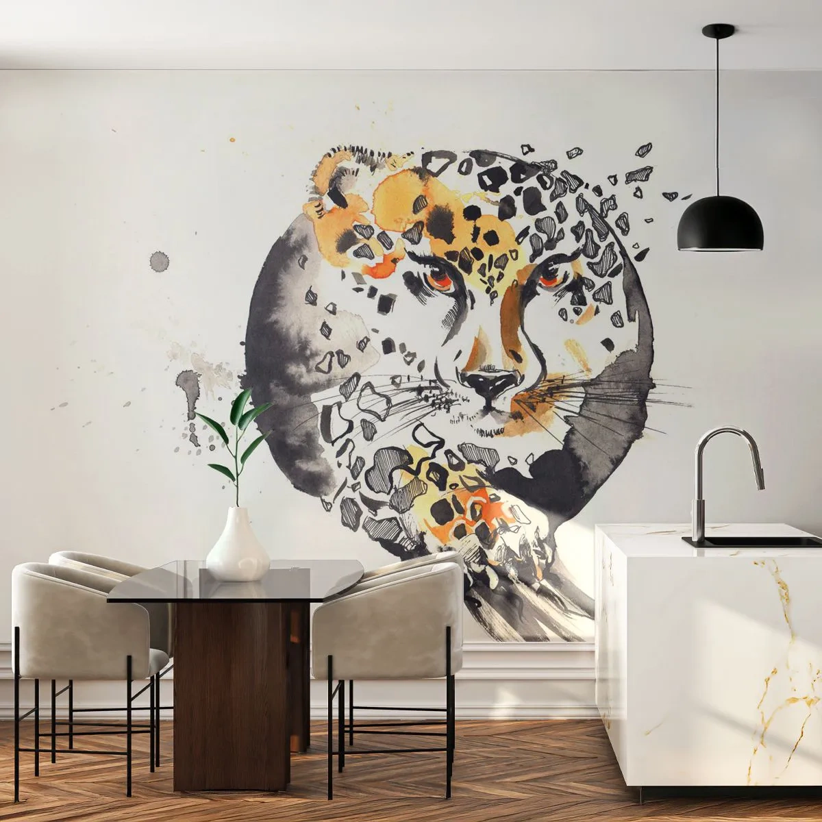 Fotomurali Autoadesivo Deluxe Sticker - Bellezza predatrice - Animali, Pantera, Natura - 250x175 cm