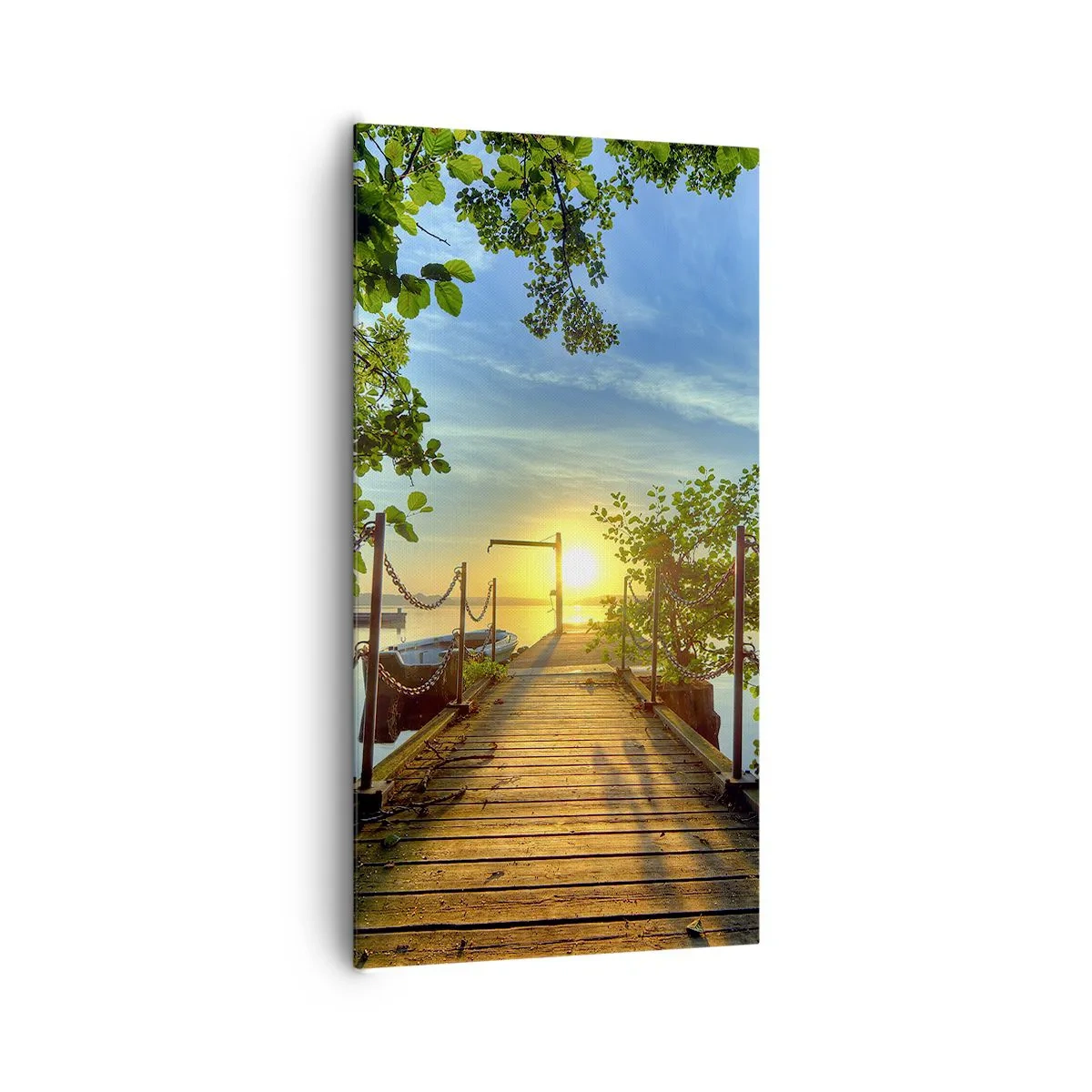 Quadro su tela - Stampe su Tela - Tramonto sul lago - 65x120 cm