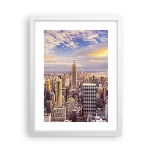 Poster in cornice bianca - Toccando le nuvole - 30x40 cm