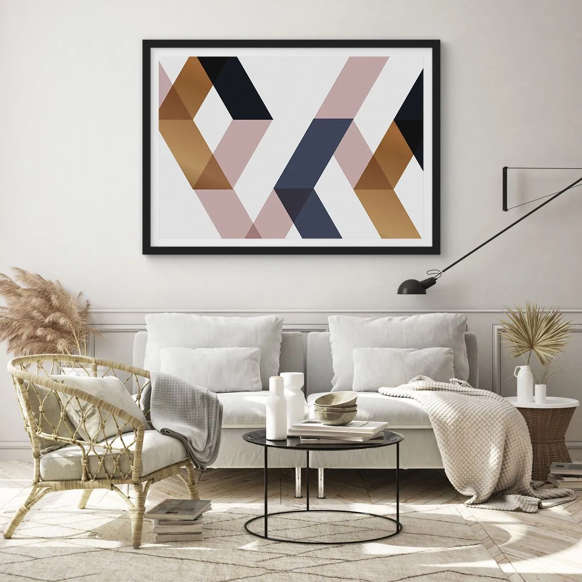 Poster in cornice nera - Piani e angoli - 50x40 cm